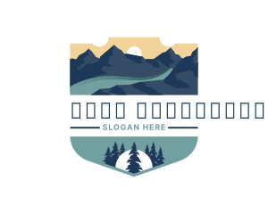 Campsite - Mountain Outdoor Destination logo design