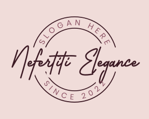 Elegant Fashion Cosmetics Wordmark logo design