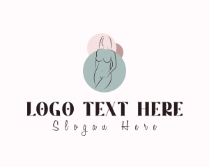 Lingerie - Nude Woman Beautiful logo design