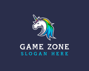 Mythical Gaming Unicorn logo design