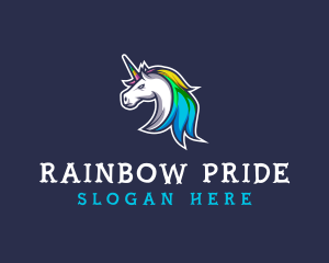 Gay - Mythical Gaming Unicorn logo design