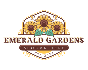 Sunflower Organic Garden logo design