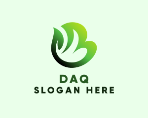 Organic - Green Organic Plant Letter B logo design