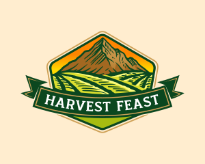 Agricultural Mountain Farm logo design