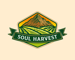 Agricultural Mountain Farm logo design