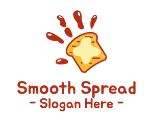 Butter - Jam Sandwich Hand logo design