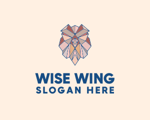 Geometric Owl Bird logo design