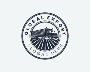 Export - Logistics Truck Transportation logo design
