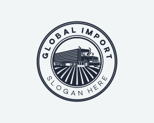 Import - Logistics Truck Transportation logo design
