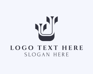 Trade - Fancy Business Shape Letter J logo design