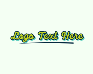 80s - Comic Retro Handwriting logo design