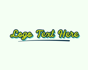 Pop Culture - Comic Retro Handwriting logo design