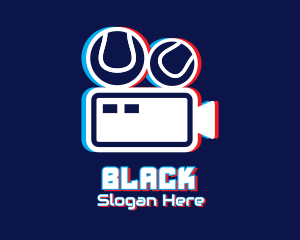 Movie App - Glitchy Sports Vlogger logo design