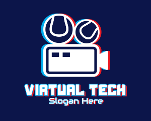 Online Gaming - Glitchy Sports Vlogger logo design