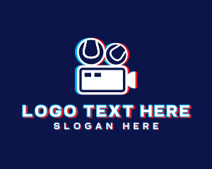 Vlogger - Glitchy Sports Vlogger logo design