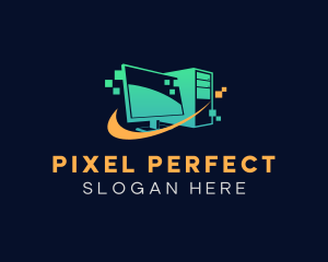 Computer Pixel Technology logo design