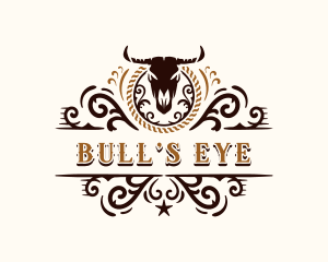 Bull Rodeo Cowboy logo design