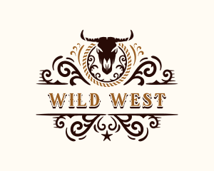 Bull Rodeo Cowboy logo design