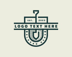 Grass - Shovel Grass Landscaping logo design