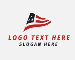 Democrat - USA Campaign Flag logo design