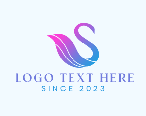 Letter - Swan Beauty Letter S logo design