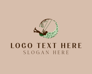 Outdoor - Child Branch Swing logo design