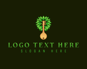 Gardening - Nature Tree Key logo design