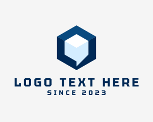 3d - Digital Social Chat logo design