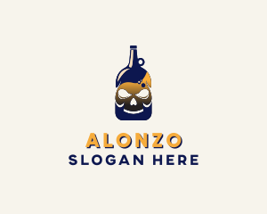 Skull Liquor Bar  logo design