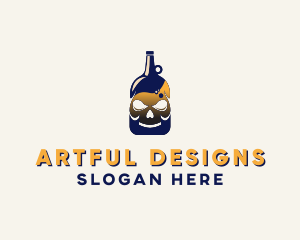 Skull Liquor Bar  logo design