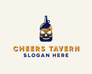 Bar - Skull Liquor Bar logo design