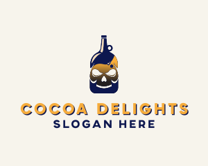 Skull Liquor Bar  logo design