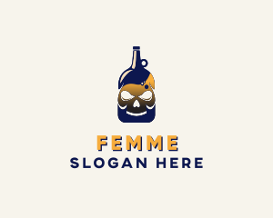 Skull Liquor Bar  logo design