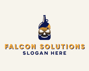 Skull Liquor Bar  logo design