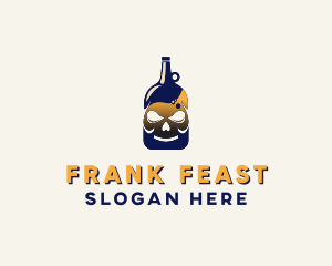 Skull Liquor Bar  logo design