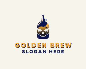 Lager - Skull Liquor Bar logo design