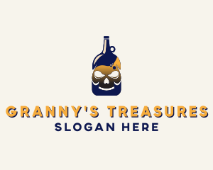 Skull Liquor Bar  logo design