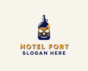 Skull Liquor Bar  logo design