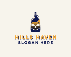 Skull Liquor Bar  logo design