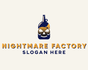 Skull Liquor Bar  logo design