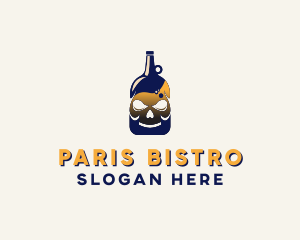 Skull Liquor Bar  logo design