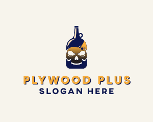 Skull Liquor Bar  logo design