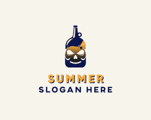 Skull Liquor Bar  logo design