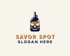 Skull Liquor Bar  logo design