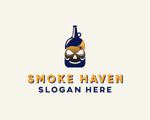 Skull Liquor Bar  logo design