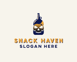 Skull Liquor Bar  logo design