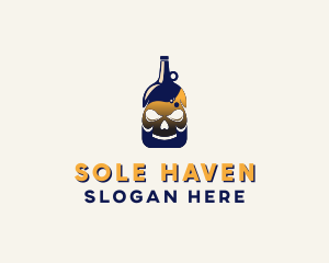 Skull Liquor Bar  logo design