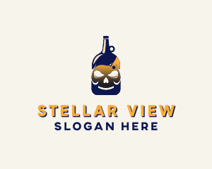 Skull Liquor Bar  logo design