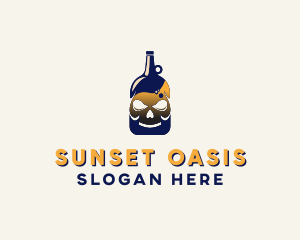 Skull Liquor Bar  logo design