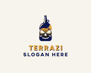 Skull Liquor Bar  logo design